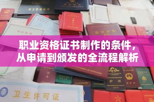 融安职业资格证书制作的条件，从申请到颁发的全流程解析