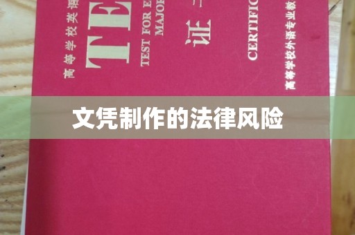 融安文凭制作的法律风险