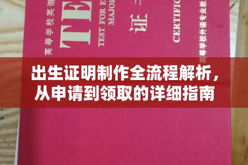 融安出生证明制作全流程解析，从申请到领取的详细指南